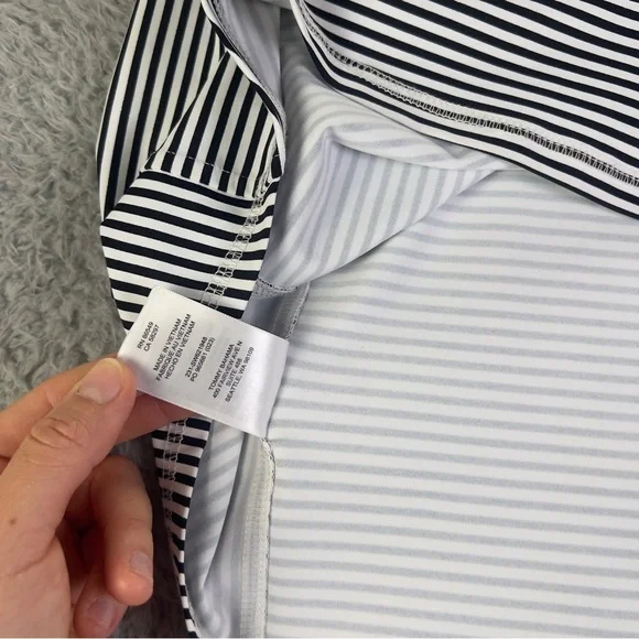 Tommy Bahama Shift Womens XL Black White Dress Aubrey Cassia Striped IslandZone - Picture 9 of 9